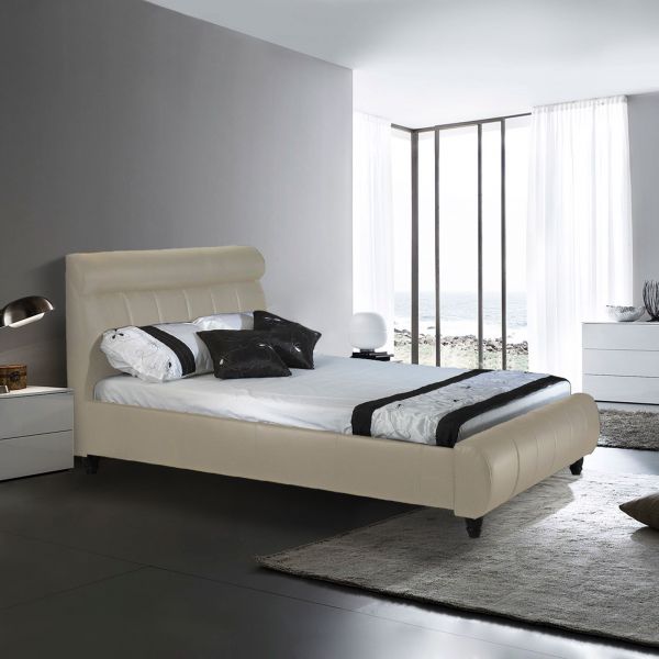 CBS Clear Faux Leather Bedstead