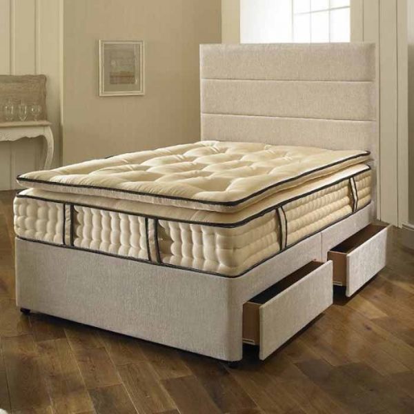 Majestic Bed with Premium 3000 Spring Pillow Top Mattress