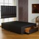Hf4you Brown Faux Leather Divan Bed Base